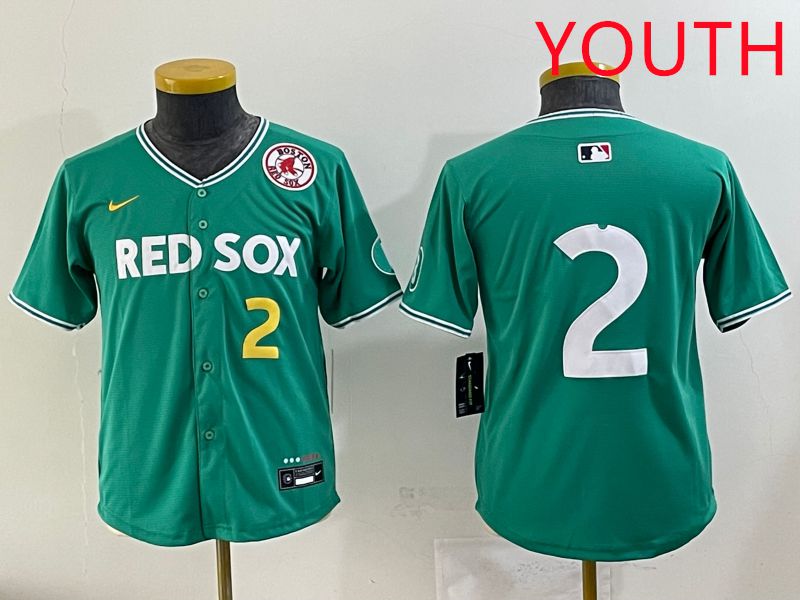 Youth 2025 Boston Red Sox #2 No Name Dark Green Joint Name Nike MLB Jersey style 16
